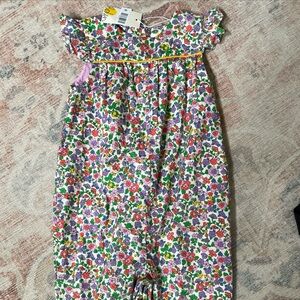 Baby Boden floral romper NWT